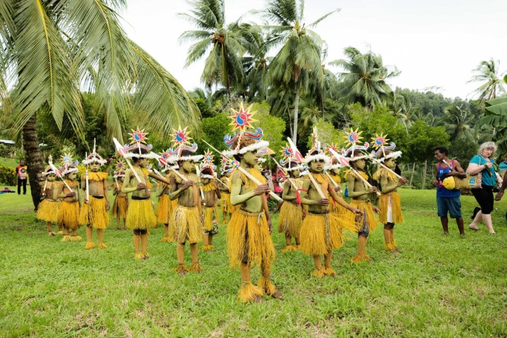 A traditional cultural dance on Garove Island in Papua New Guinea
