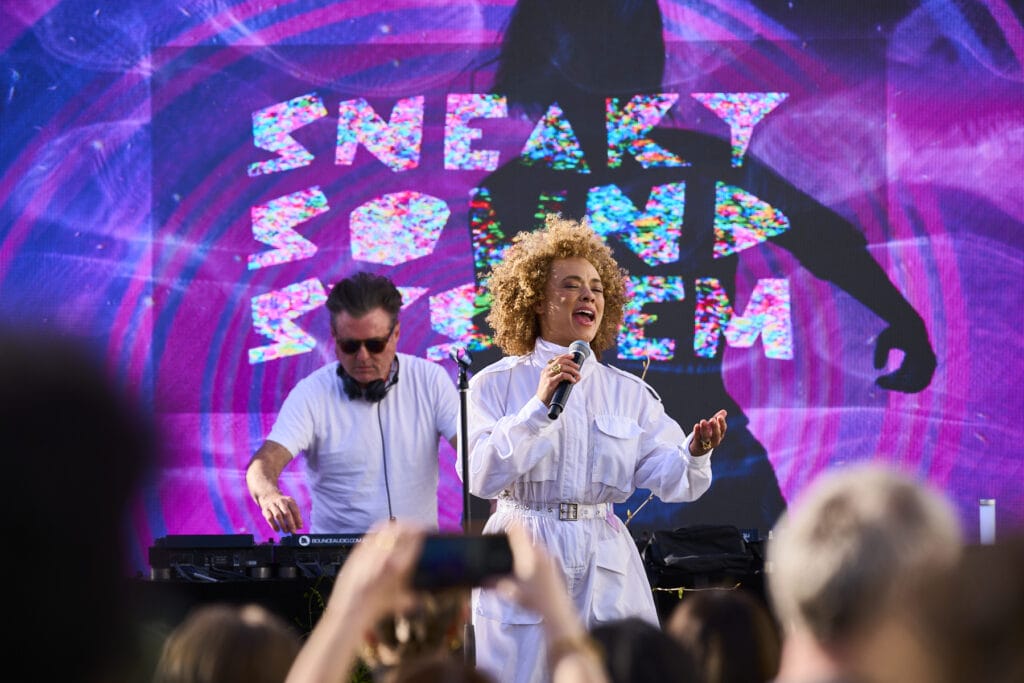 Sneaky Sound System performing at Saturday Indesign Sydney 2026