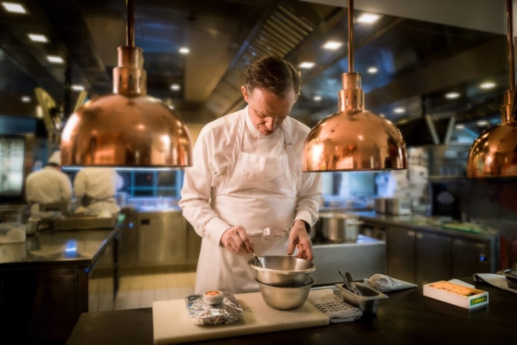 Chef Richard Ekkebus, culinary director of Michelin-starred restaurant Amber 
