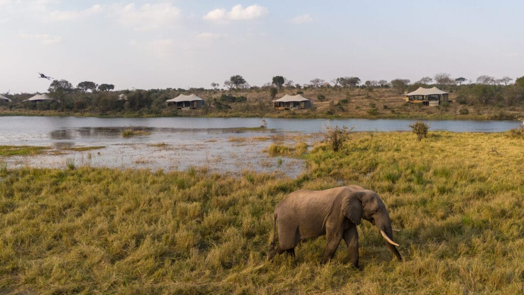 N'weti Camp overlooking the Timbavati River at Sandringham Private Game Reserve, Sabi Sabi Collection