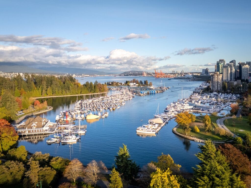Coal Harbour on the Burrard Inlet in Vancouver