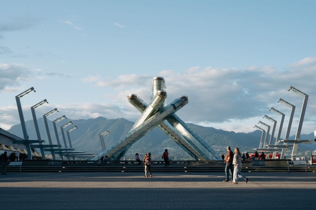 2010 Olympic Cauldron located at Jack Poole Plaza in Vancouver