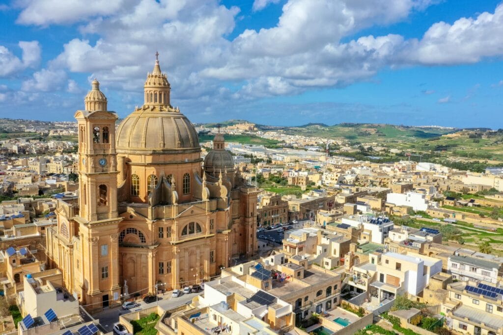 Rotunda of Xewkija (Church of St. John the Baptist) located in the village of Xewkija on the island of Gozo