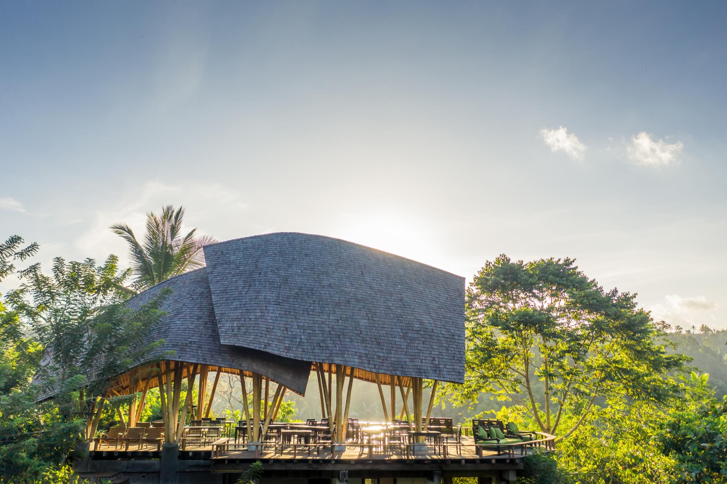 Open-air pavilion  at Buahan, a Banyan Tree Escape