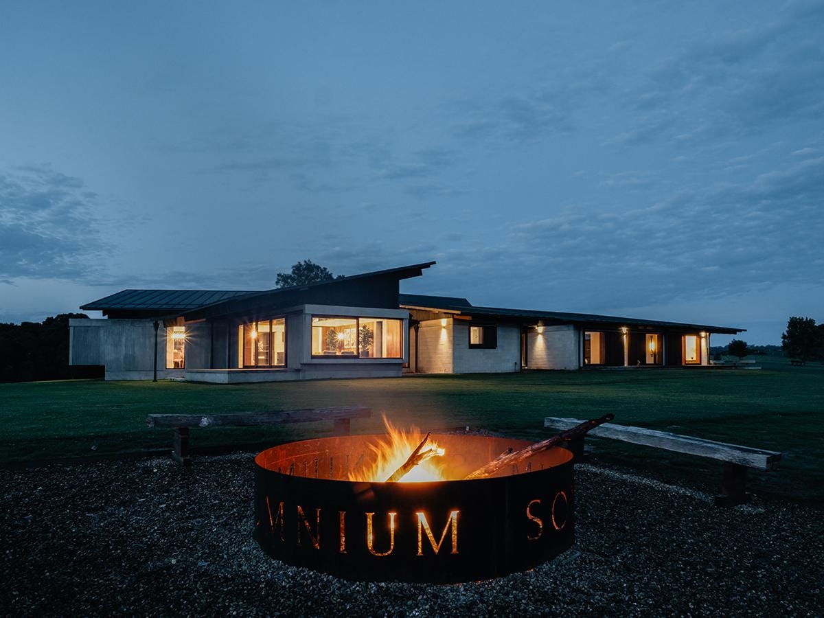 Fire pit ring at Somnium at Bingie