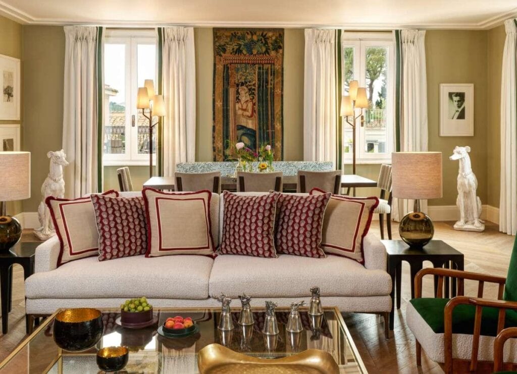 Nijinsky Presidential Suite at the Hotel de Russie in Rome
