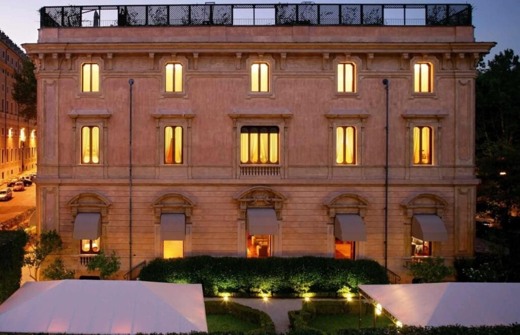 the historic facade of Villa Spalletti Trivelli