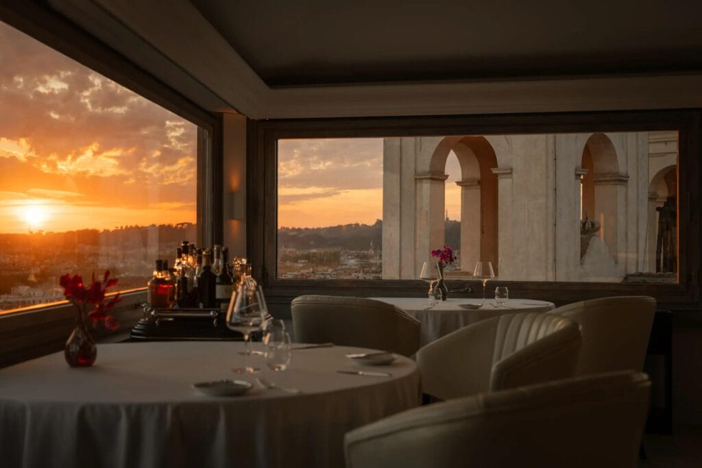 Imàgo, a Michelin-starred restaurant located on the top floor of the Hotel Hassler Roma