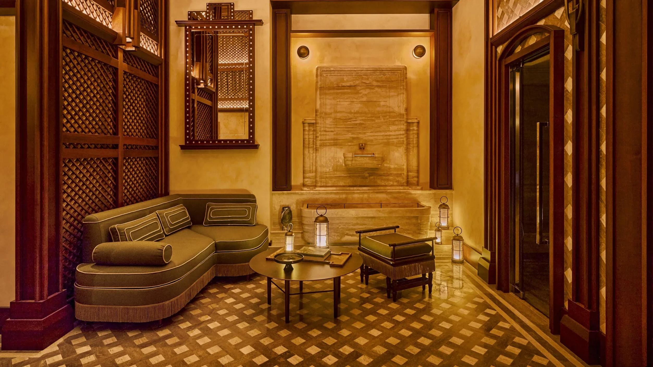 Lounge inside The SPA at the Orient Express La Minerva hotel