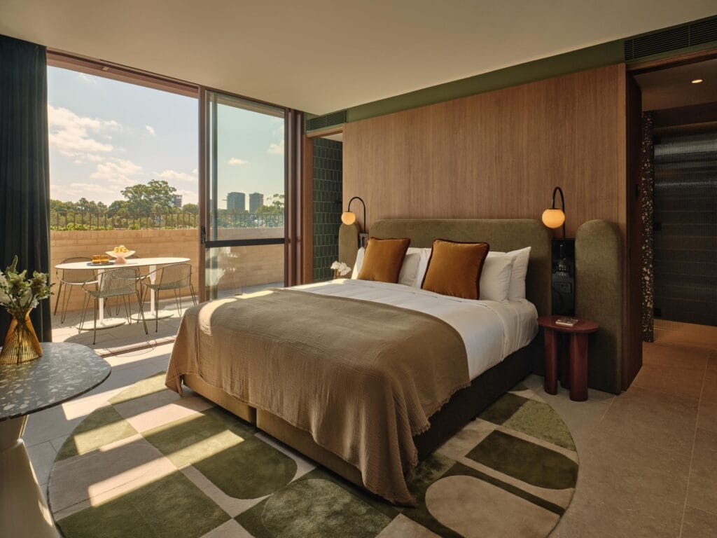 Sunset suite at The EVE Hotel Sydney. Image credit: Georg Roske