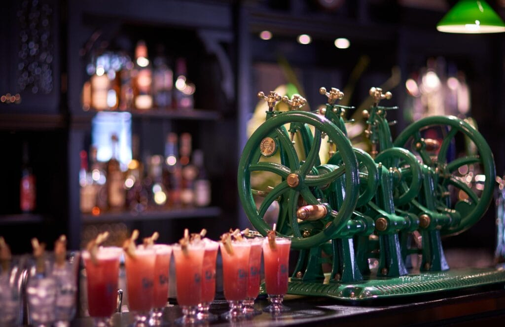 Sling Shaker Machine at Long Bar at Raffles Hotel Singapore