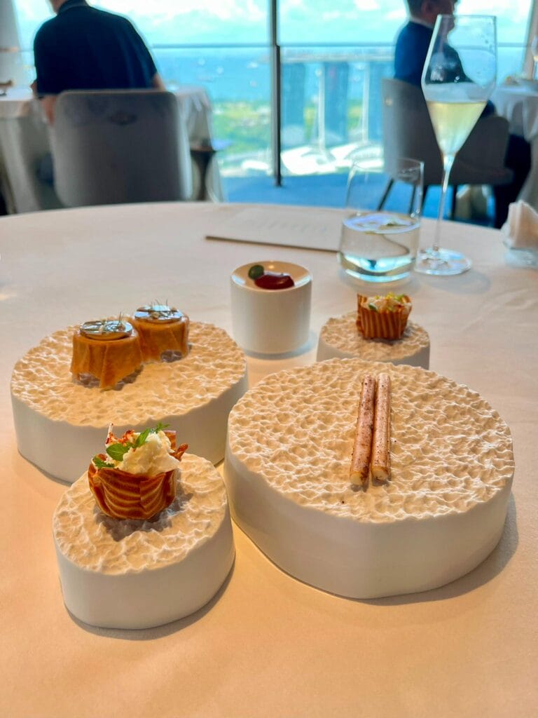 A delicate trio of amuse-bouches from JAAN by Kirk Westaway
