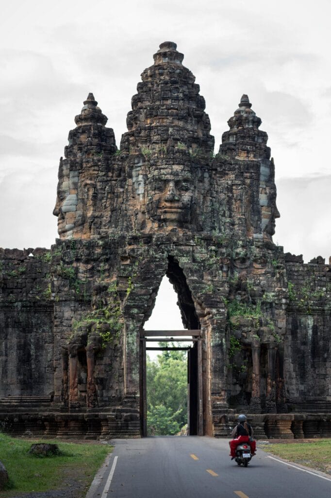 Angkor Thom’s gate in Siem Reap